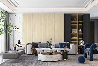 合肥轻奢风格-客厅